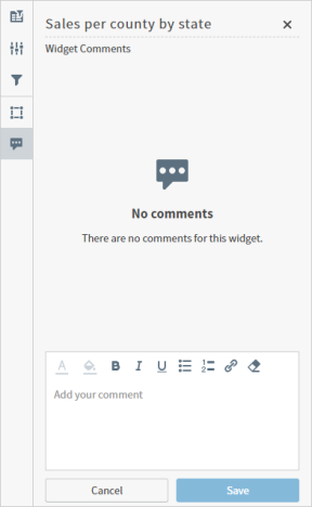 Use this work area to view and manage comments