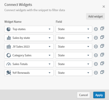 Add or remove visuals or filters you want to filter using this filter snippet
