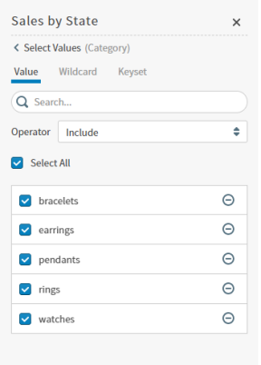 Review your included values, deselect or remove if needed