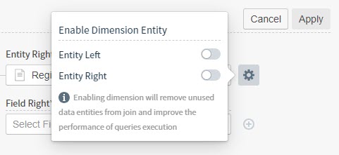 use this work area to remove unused data entities to improve query execution performance